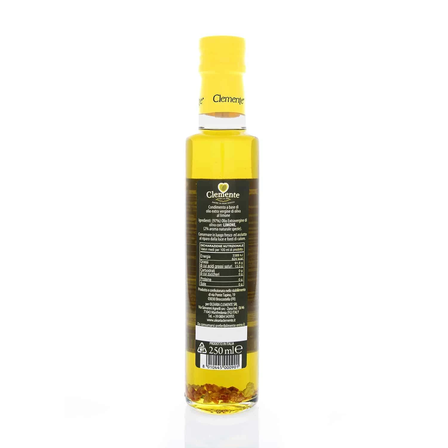 Olio Extravergine 100% Italiano Aromatizzato al Limone - Retro
