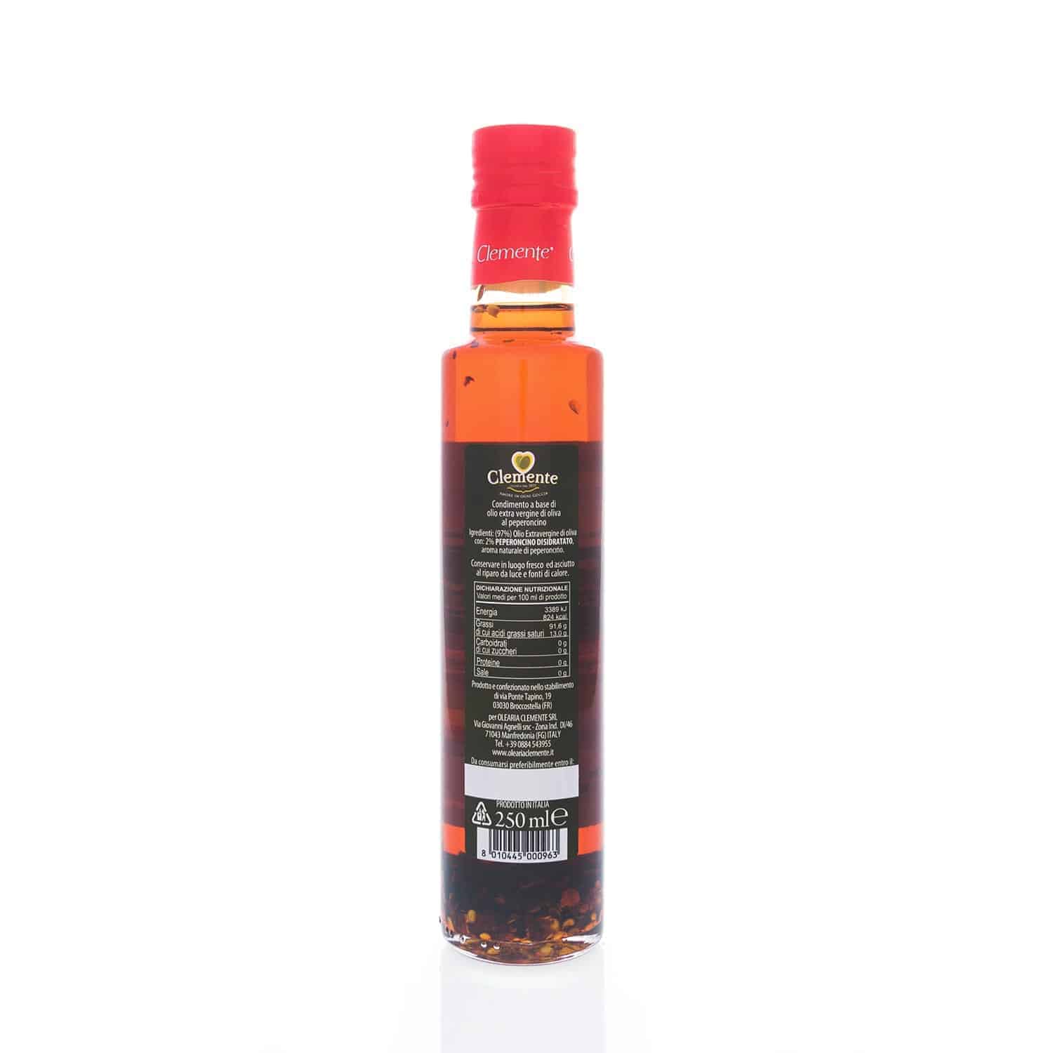 Olio Extravergine 100% Italiano Aromatizzato al Peperoncino - Retro