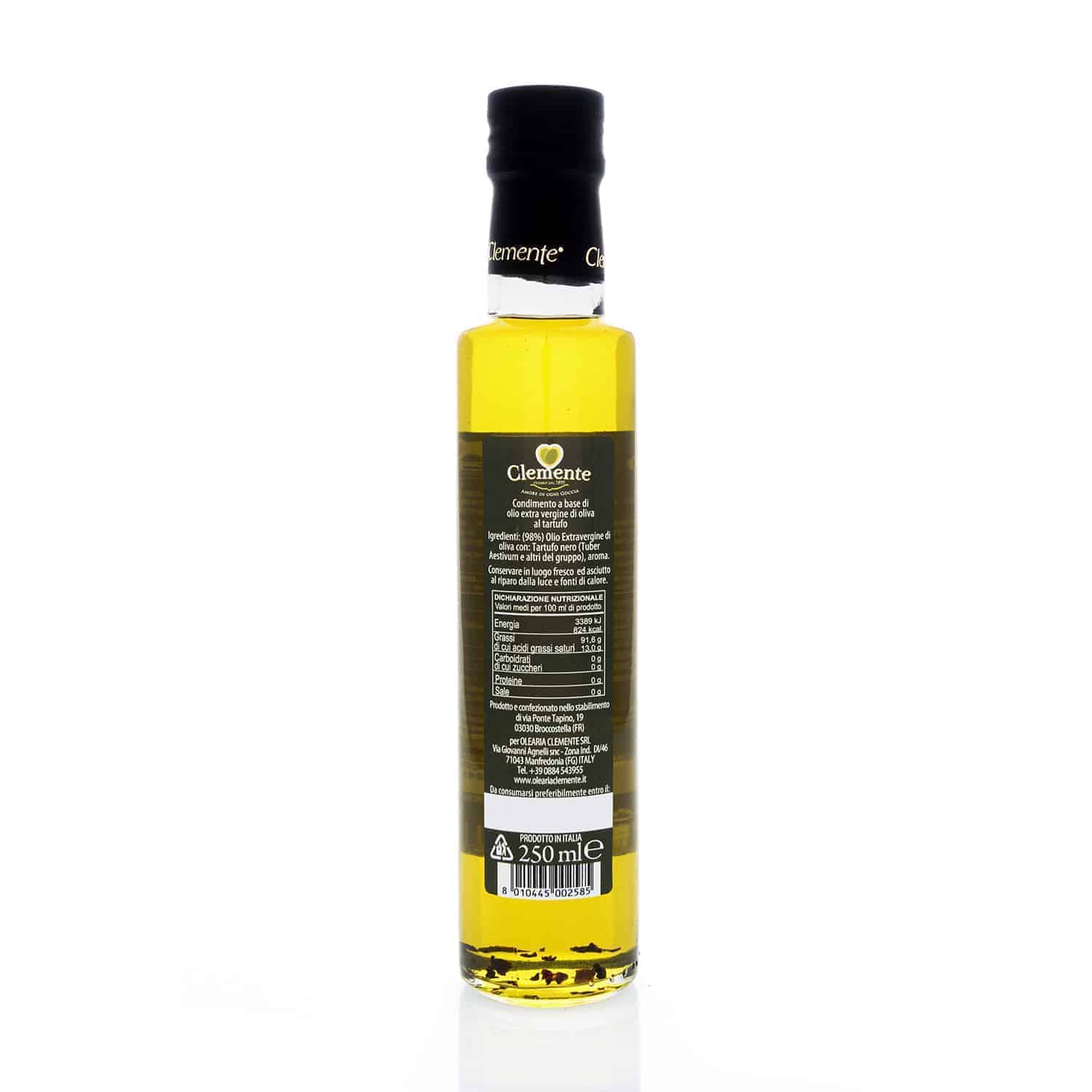 Olio Extravergine 100% Italiano Aromatizzato al Tartufo Nero - Retro