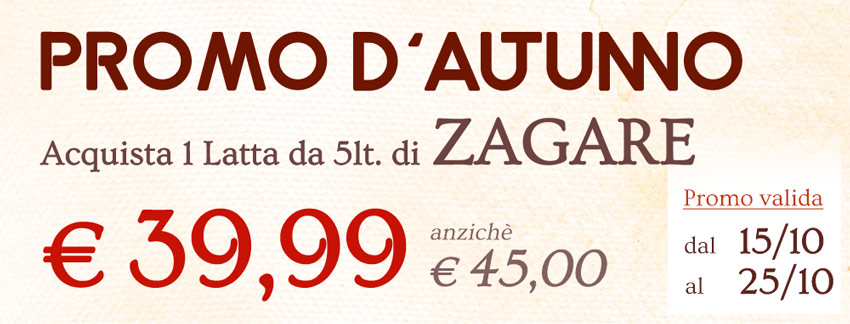 Promo D'Autunno - 1 Latta di Zagare Lt. 5