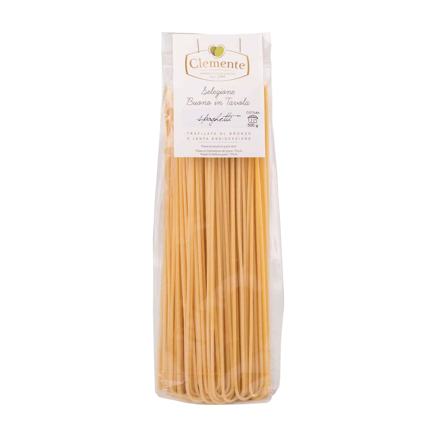 Spaghetti 100 Grano Italiano 500 gr Olio Clemente Shop Online