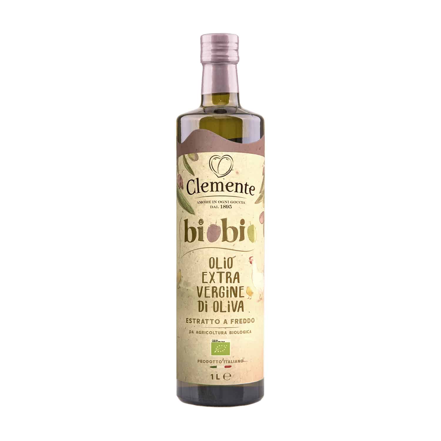 Olio Extravergine di Oliva 100% Italiano Biologico Bio Bio - 1 Litro -  Olio Clemente Shop Online