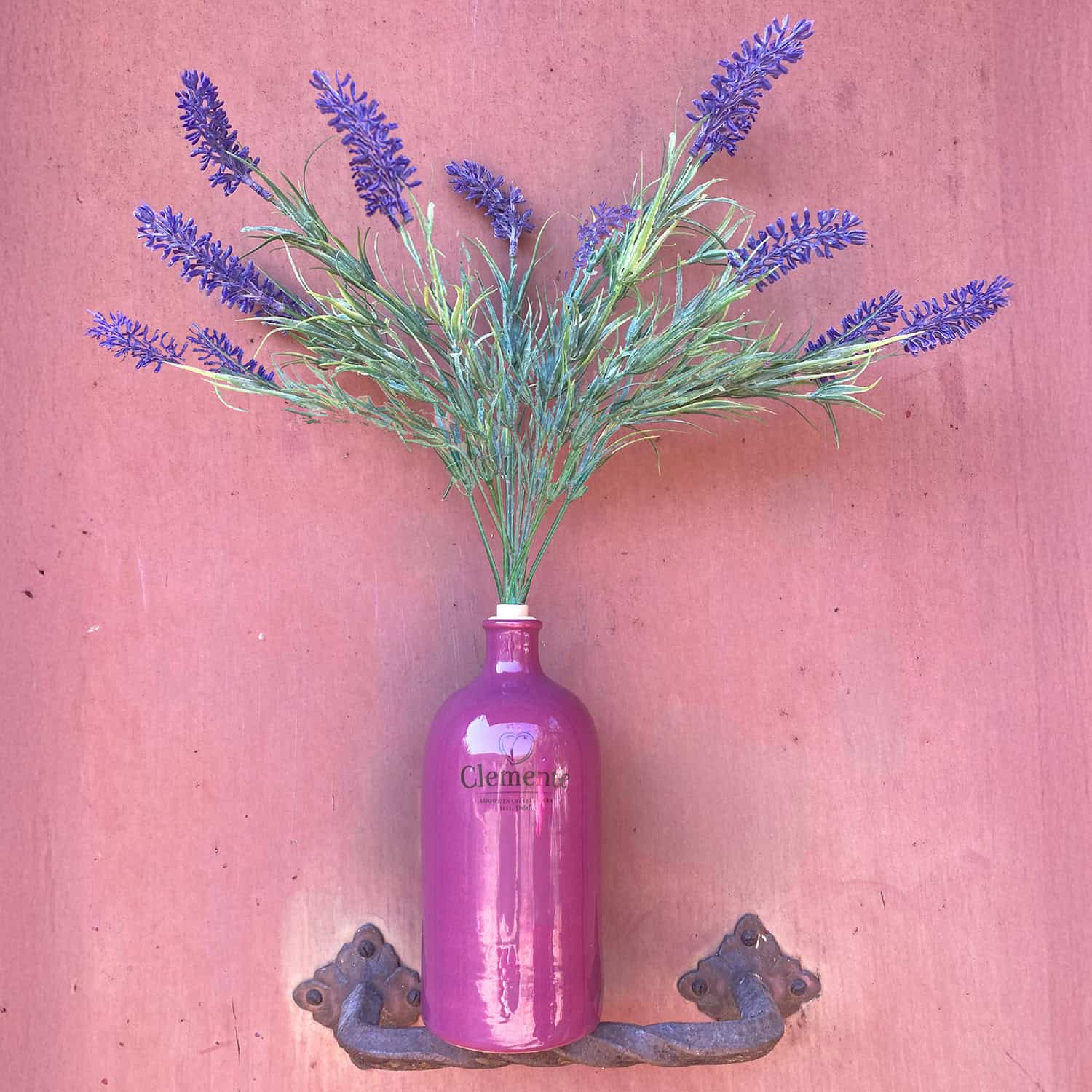 Orcio Sostenibile Melanzana 500ml Ambientata Fiori - Olio Clemente